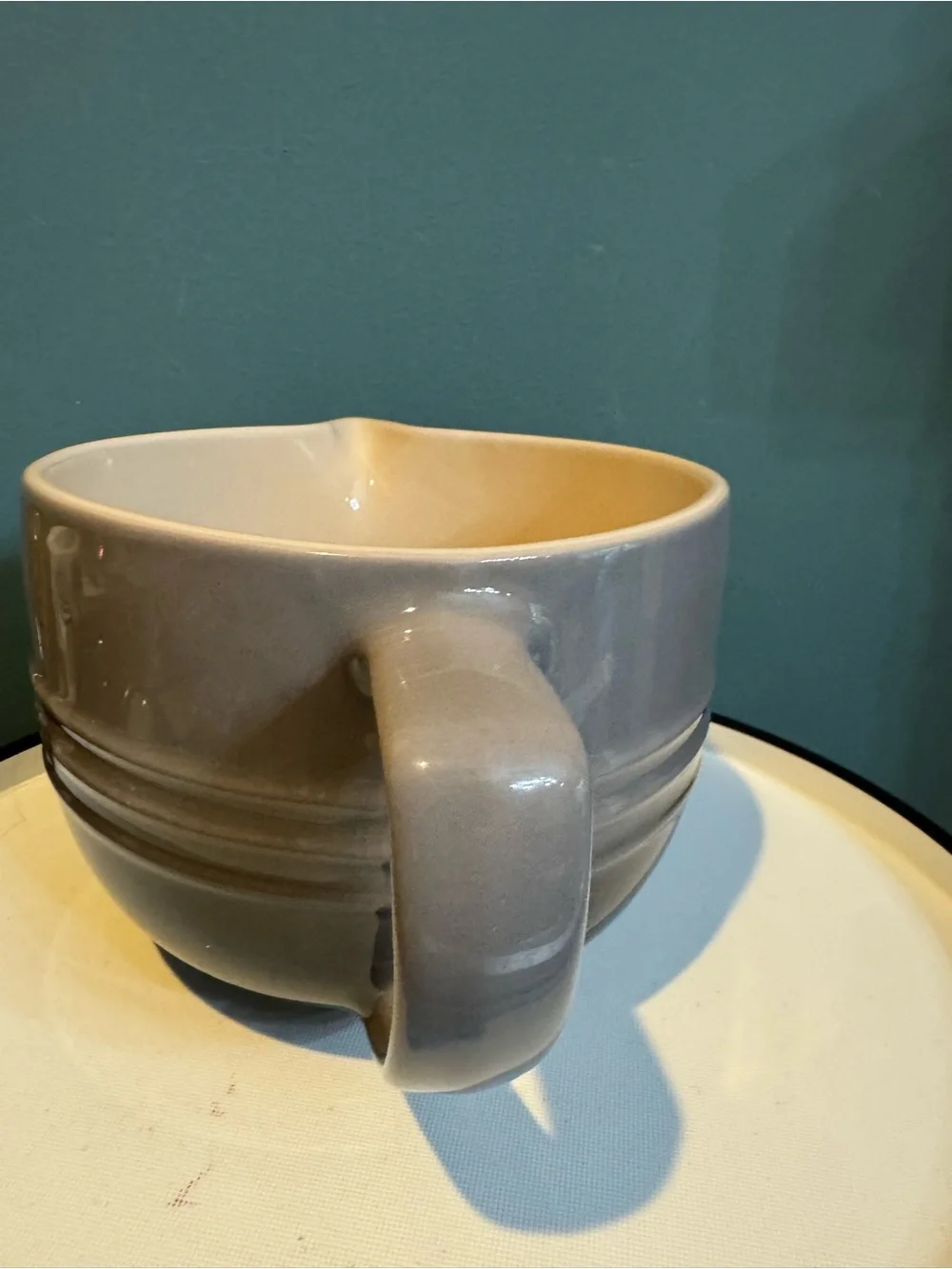 NWT Le Creuset Stoneware Signature Batter Bowl in Flint Gray Ombré